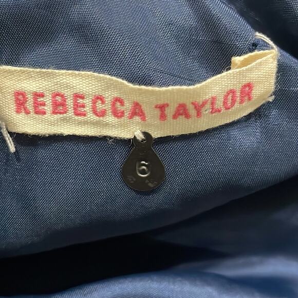 Rebecca Taylor Womens One-Shoulder Ruffle Sheath Dress NWOT Navy Blue Size 6 - Picture 4 of 8